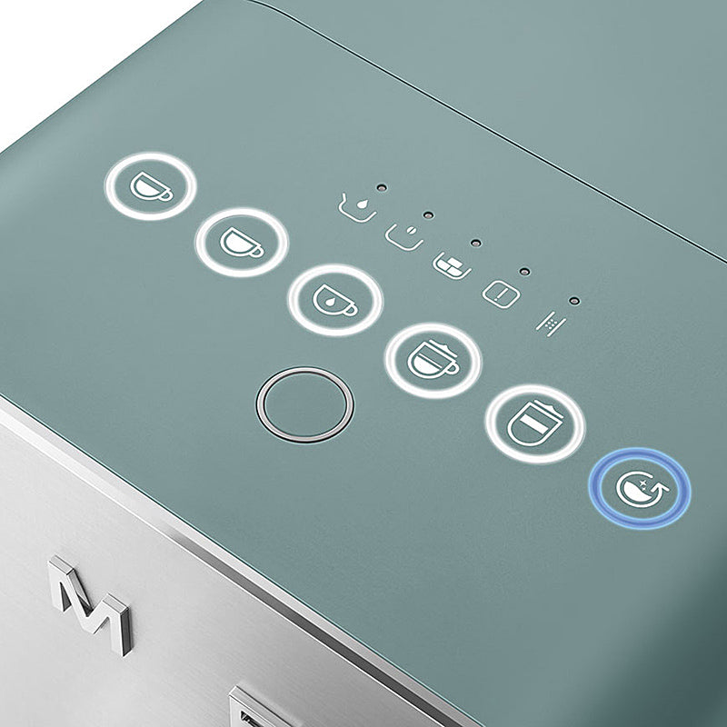 Smeg BCC13EGMEU KOMPAKT-KAFFEEVOLLAUTOMAT, EMERALD GREEN., ALUMINIUM-FRONT-PANEL