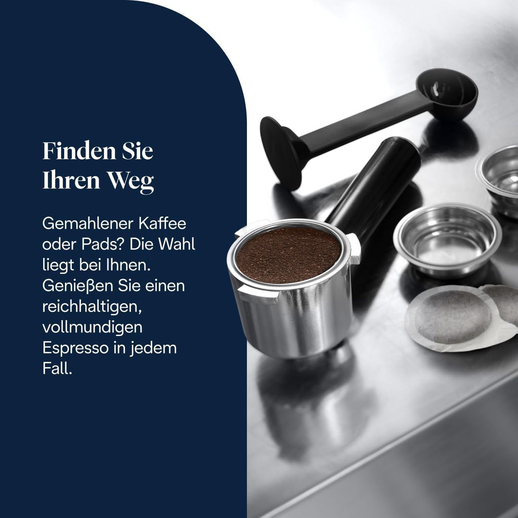 De’Longhi Dedica Style EC685.BK Siebträgermaschine | 15 cm | Milchdüse | Thermoblock | 15 Bar | Schwarz