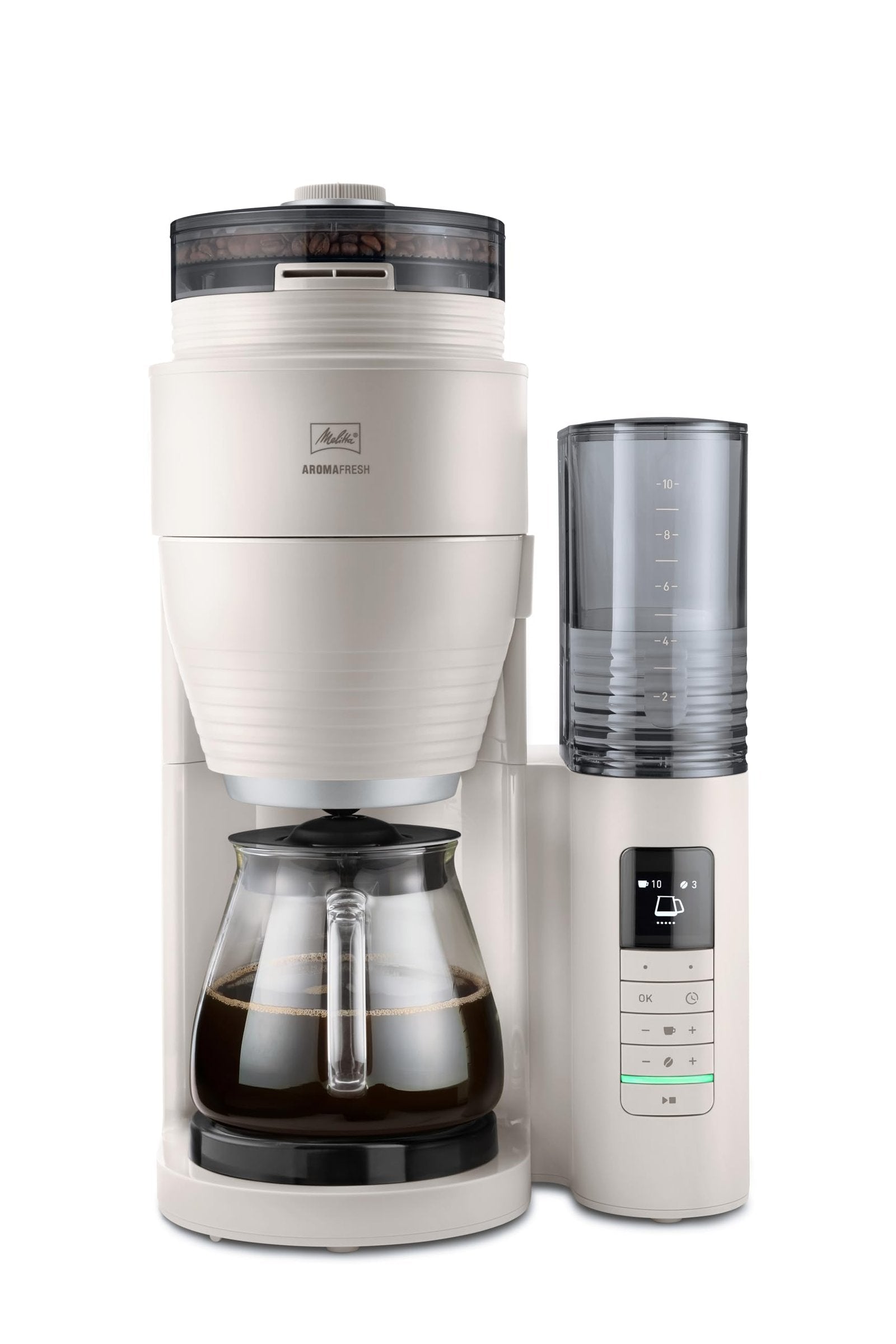 Melitta AromaFresh Therm Pro X Filterkaffeemaschine | Keramikmahlwerk | Thermoskanne | Timer | Schwarz